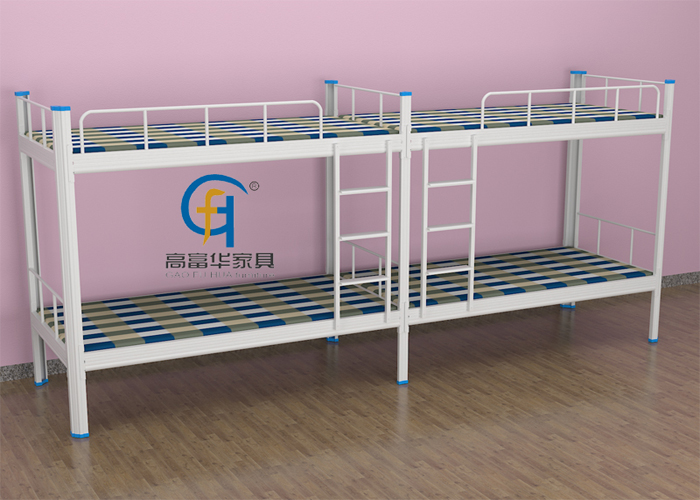 广州双层铁床厂家：冷轧钢制造牢固安全的宿舍双层铁床